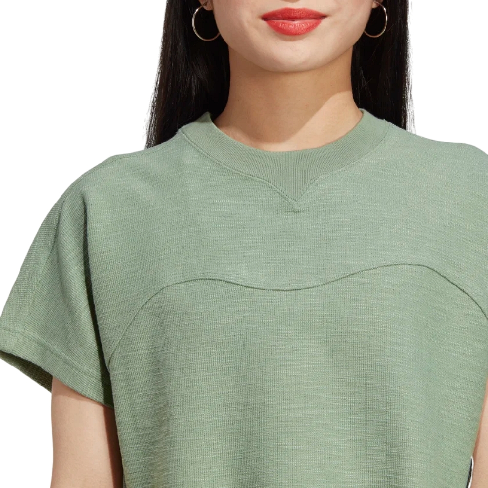 Adidas T-shirt Cropped Performance - Green