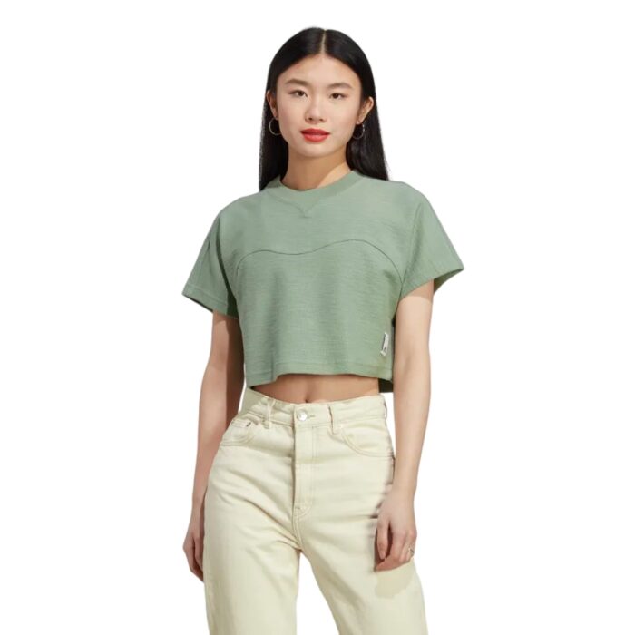 Adidas T-shirt Cropped Performance - Green