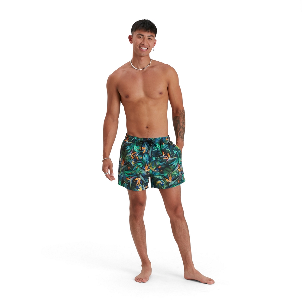 Speedo Costume Digi-Print Black-Green