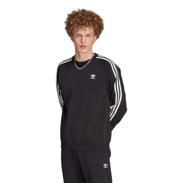 Adidas Felpa Classics 3-Stripes Crew - Black/White