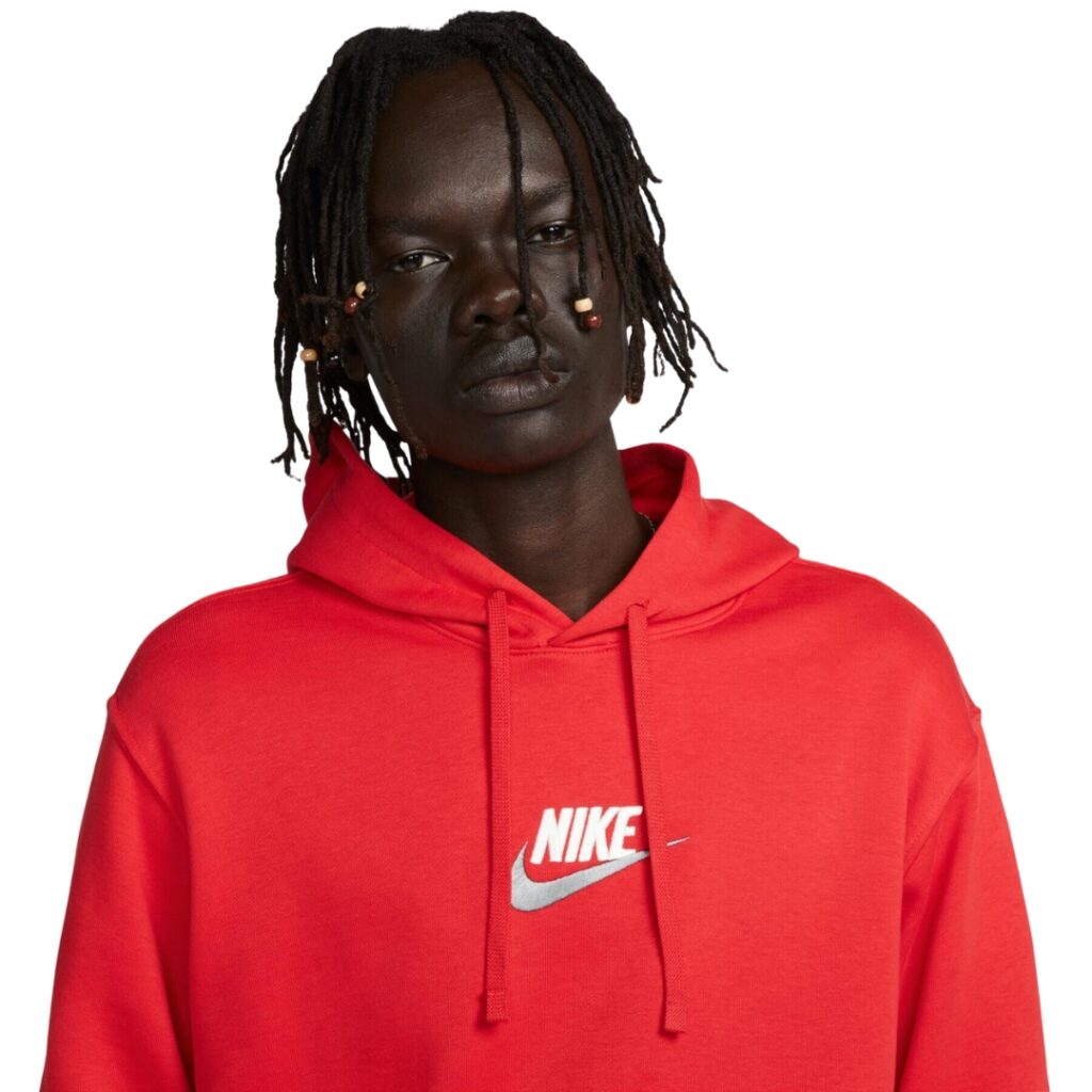 Nike Felpa con cappuccio Club - Red - immagine 3