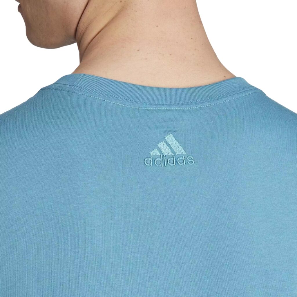 Adidas T-shirt Essentials Linear Logo – Turquoise - immagine 4
