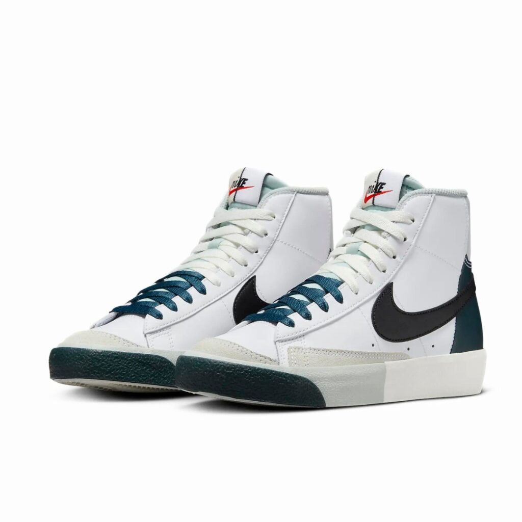Nike Blazer Mid '77 SE (gs) - White/Deep Jungle/Silver/Black - immagine 2
