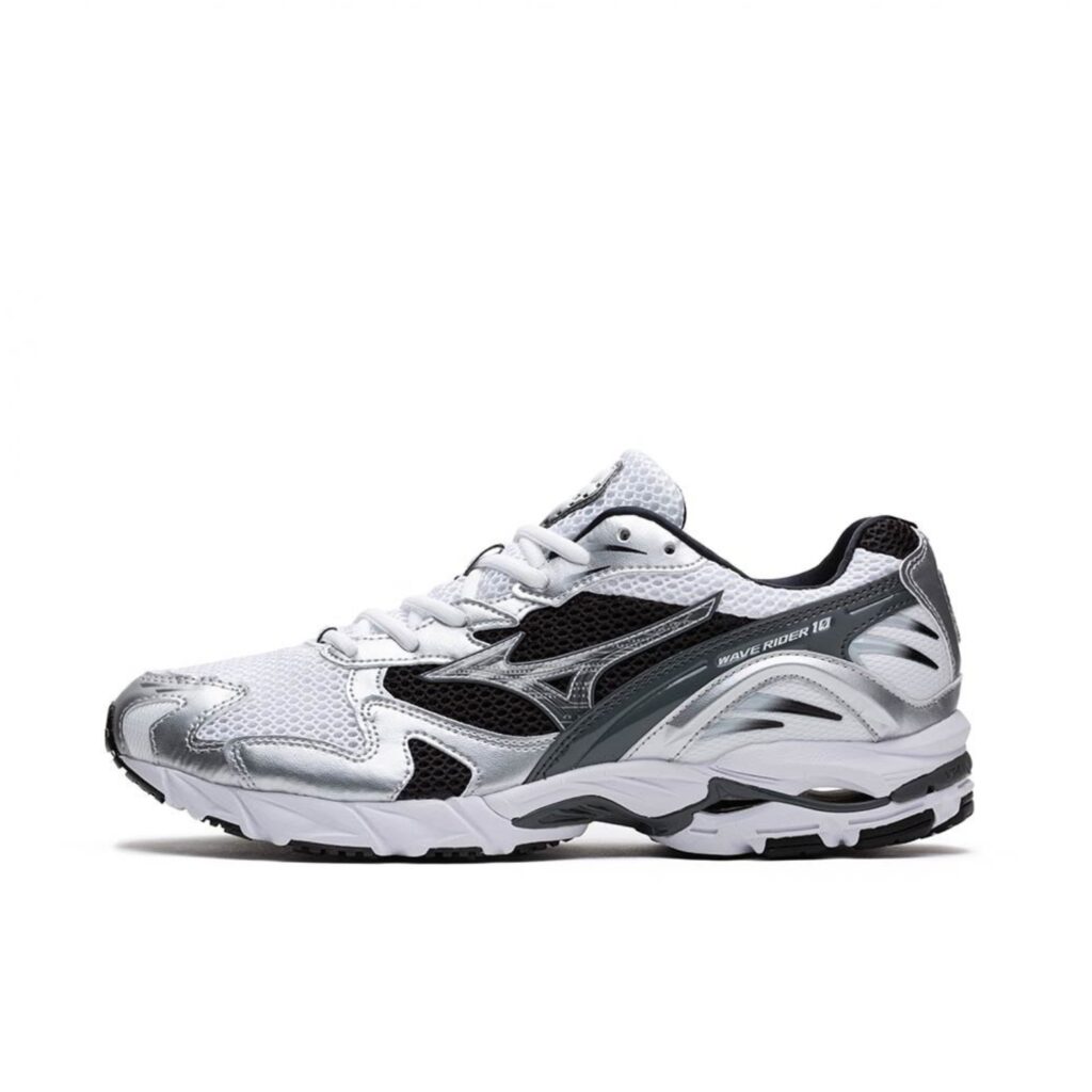 Mizuno Wave Rider 10 - White/Silver/Black