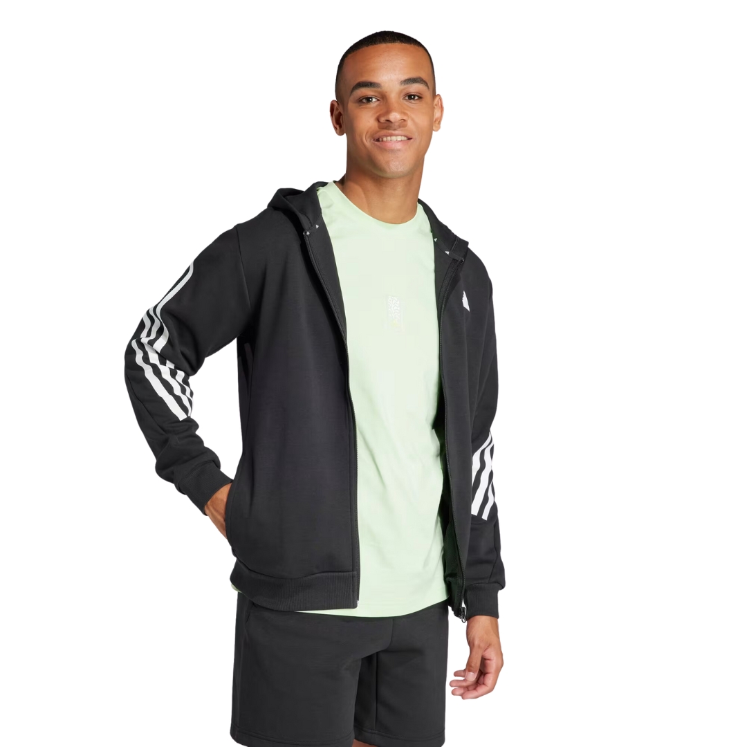 Felpa bianca adidas con zip deals