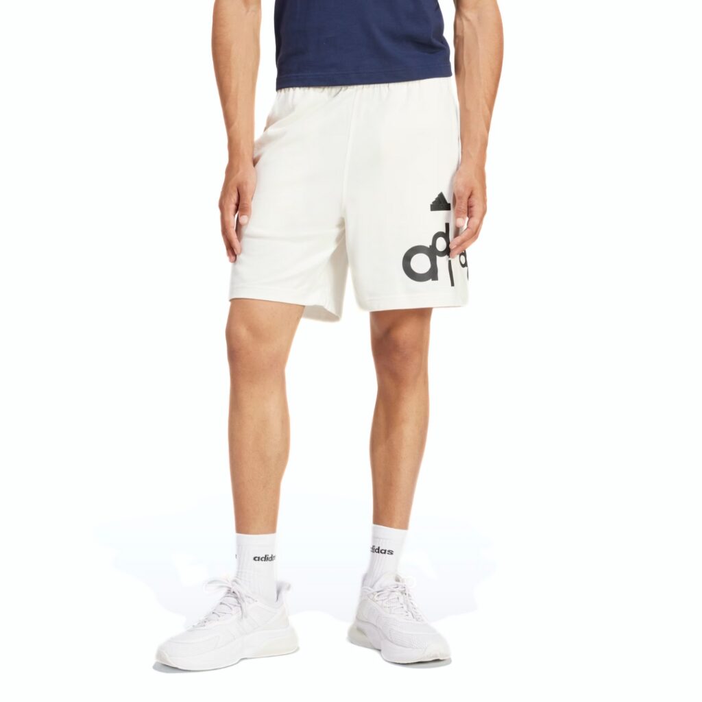 Adidas Pantaloncini Con Grafica - Off White/Black
