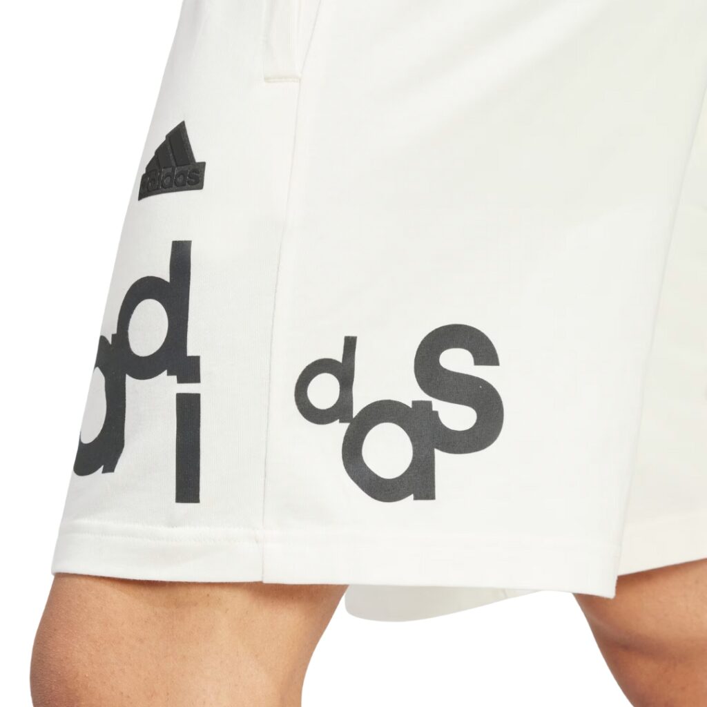 Adidas Pantaloncini Con Grafica - Off White/Black - immagine 3