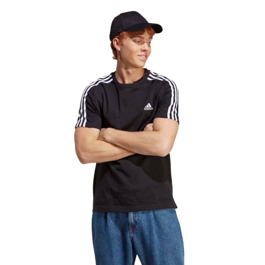 Adidas T-Shirt Essentials 3-Stripes - Black/White