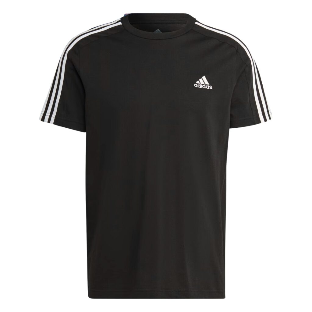 Adidas T-Shirt Essentials 3-Stripes - Black/White - immagine 5