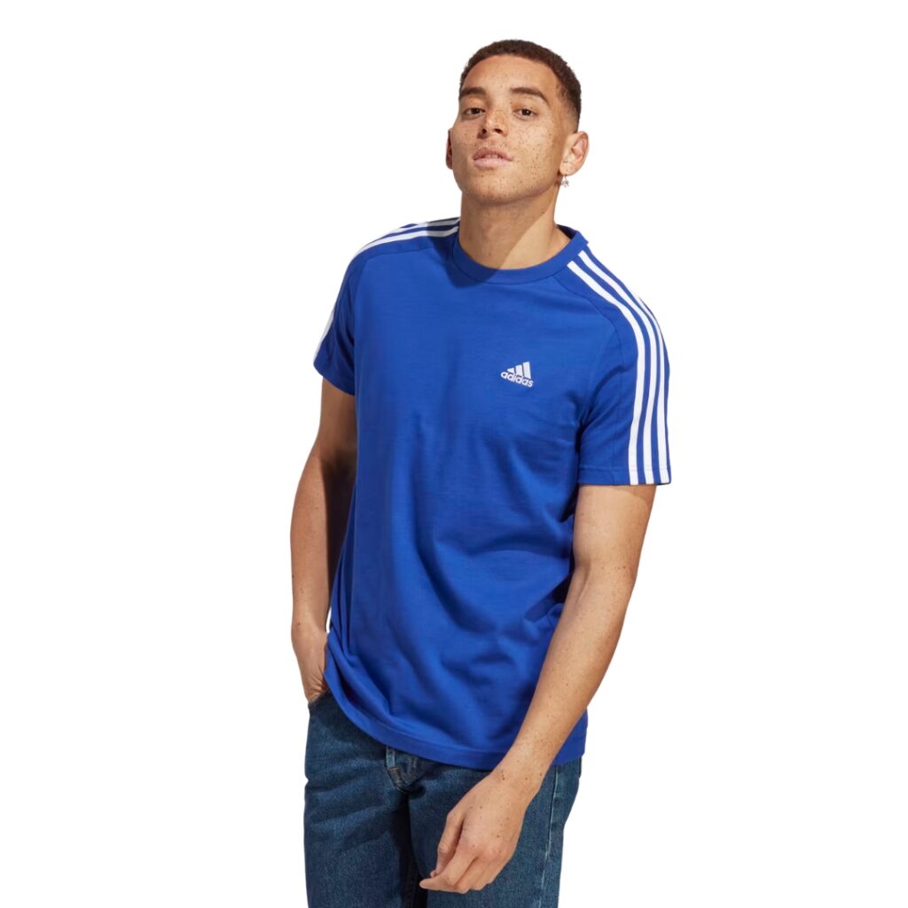 Adidas T-Shirt Essentials 3-Stripes - Semi Lucid Blue/White