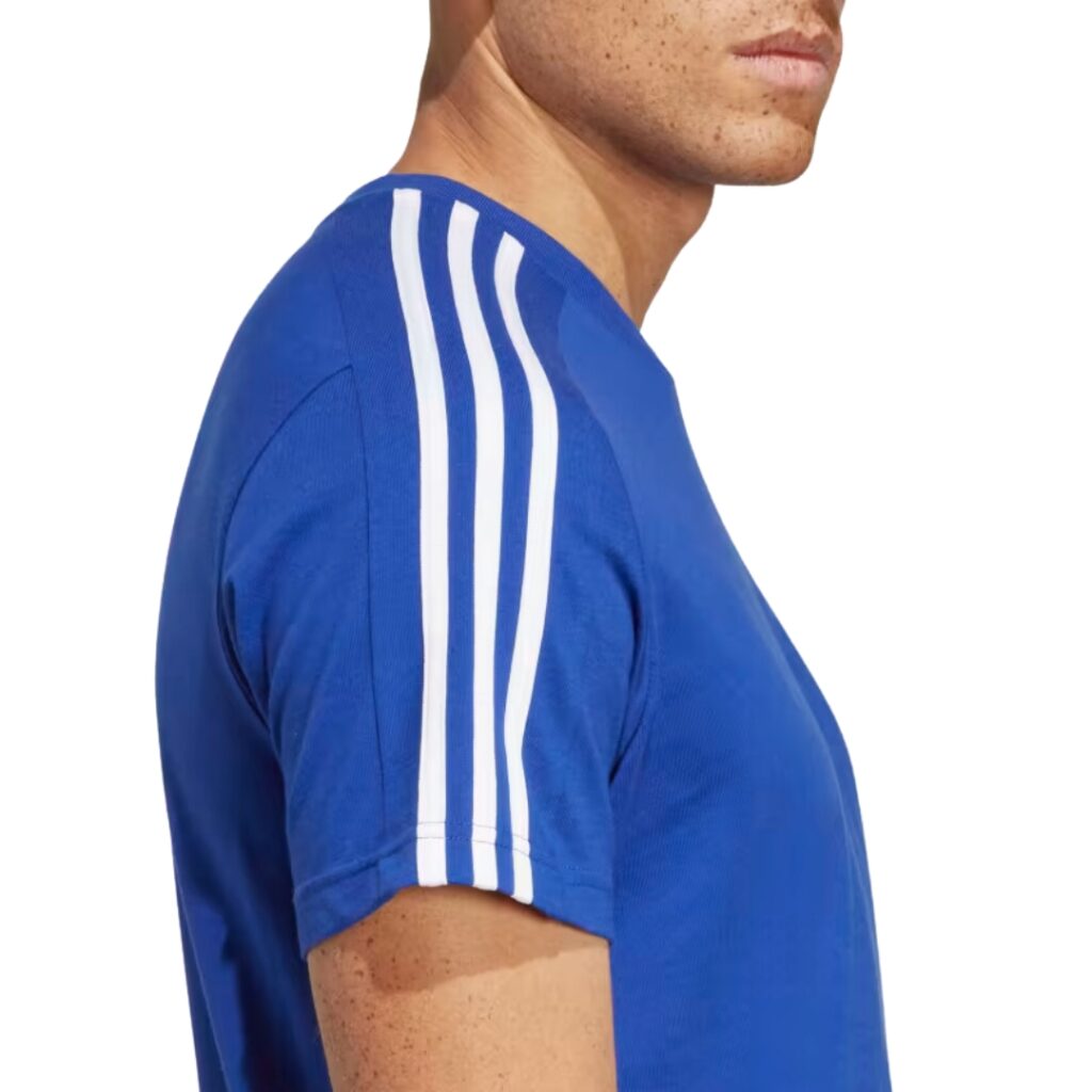 Adidas T-Shirt Essentials 3-Stripes - Semi Lucid Blue/White - immagine 3
