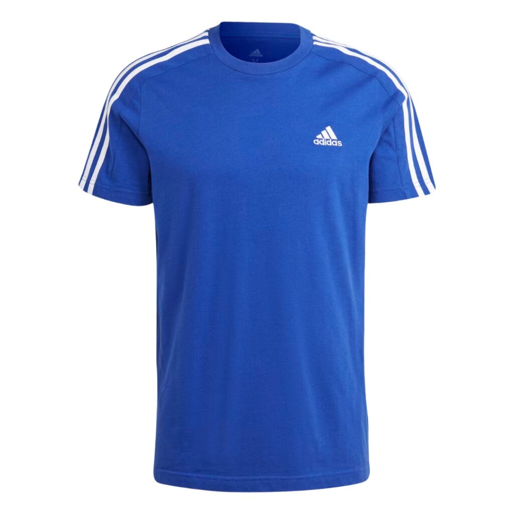 Adidas T-Shirt Essentials 3-Stripes - Semi Lucid Blue/White - immagine 4