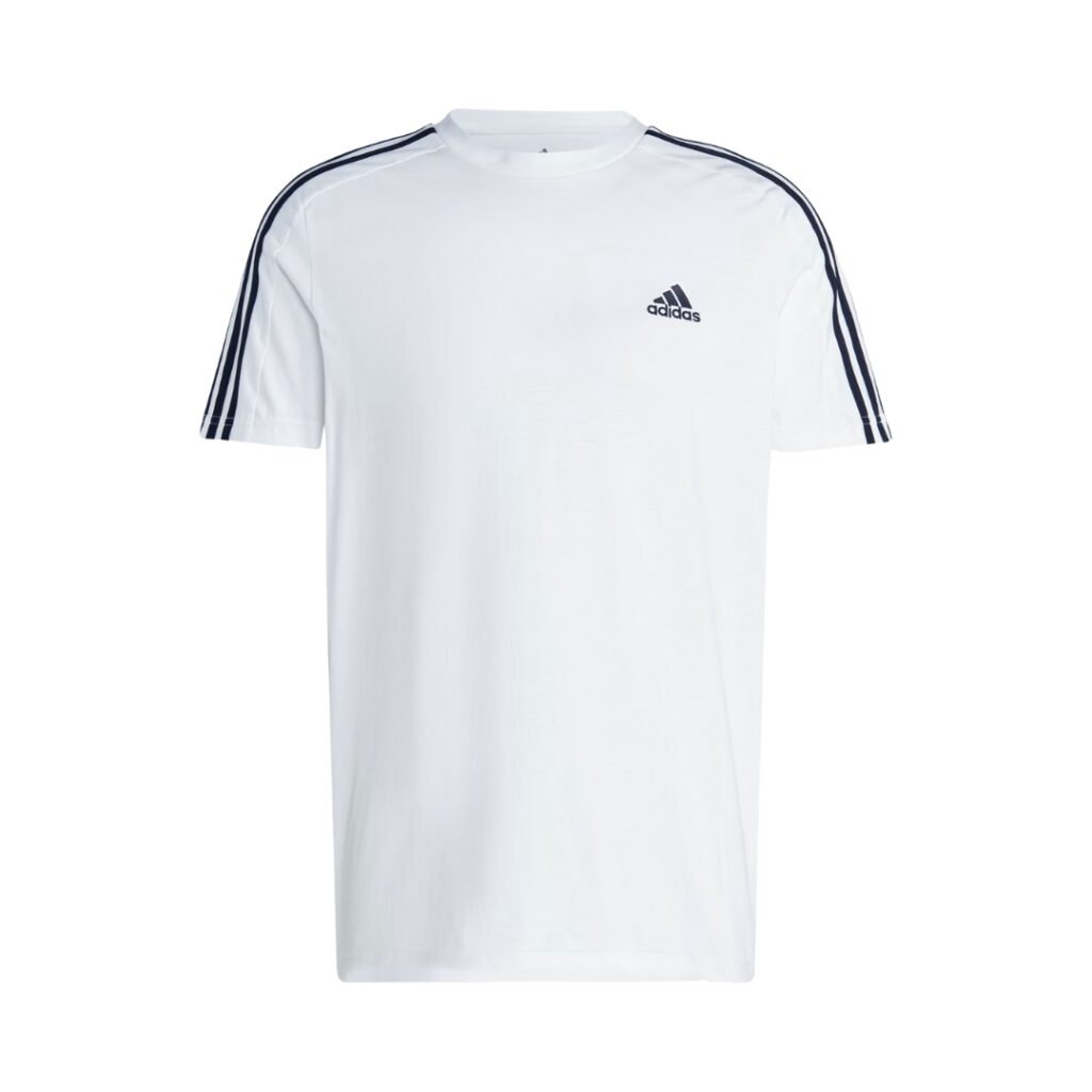 Adidas T-Shirt Essentials 3-Stripes - White/Black - immagine 4