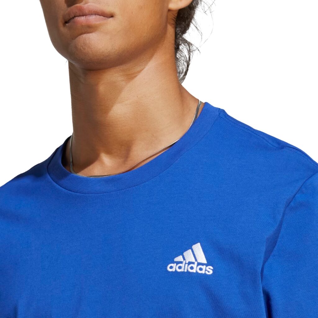 Adidas T-Shirt Essentials Small Logo - Semi Lucid Blue - immagine 3