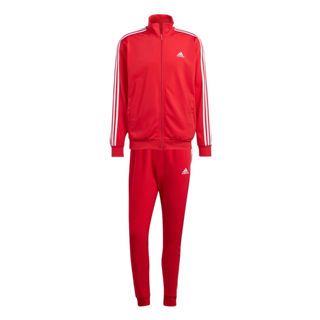 Adidas Tuta 3-Stripes Tricot - Red/White - immagine 3