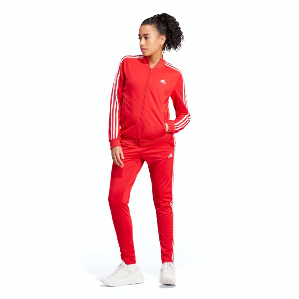 Adidas Tuta Essentials 3-Stripes - Red/White
