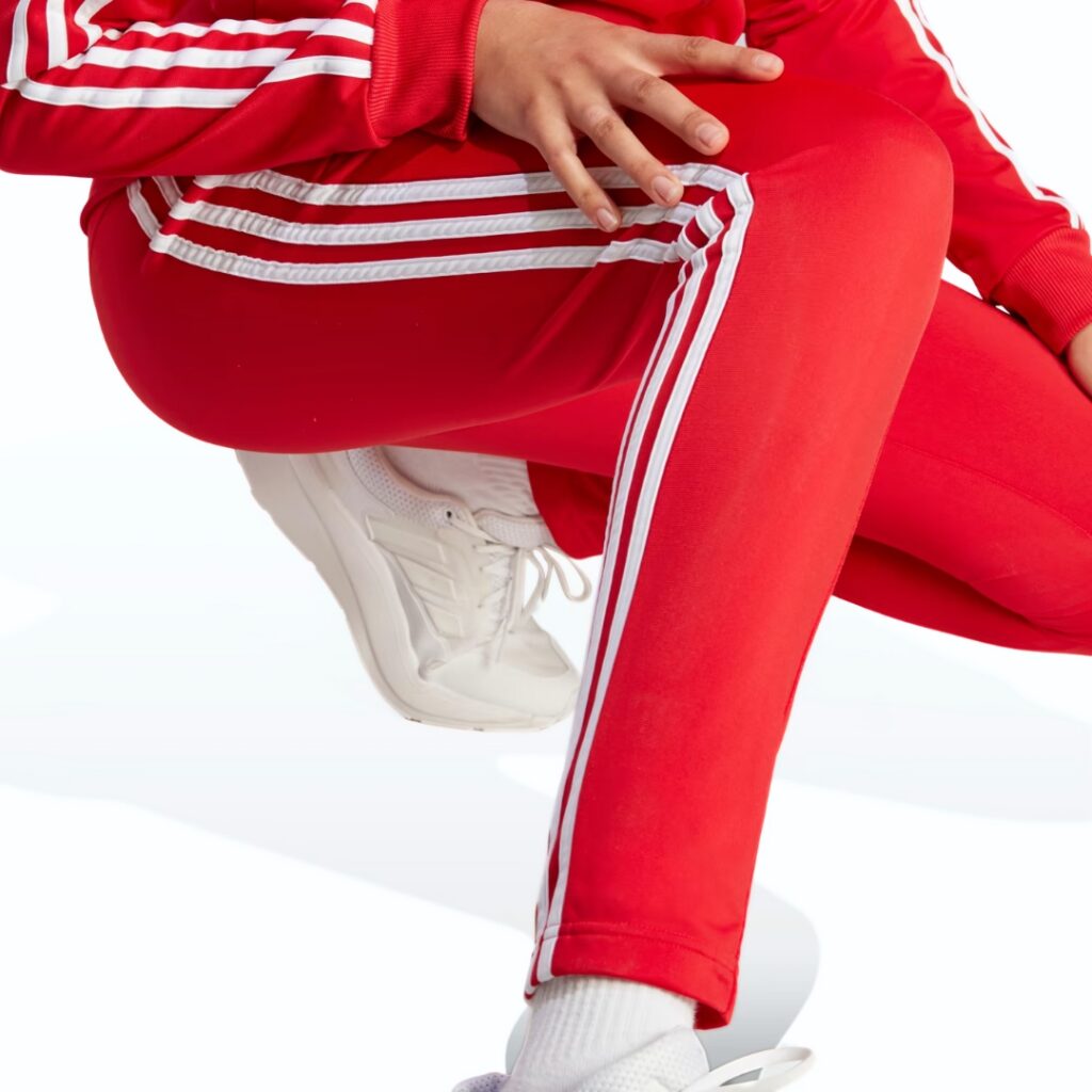 Adidas Tuta Essentials 3-Stripes - Red/White - immagine 3