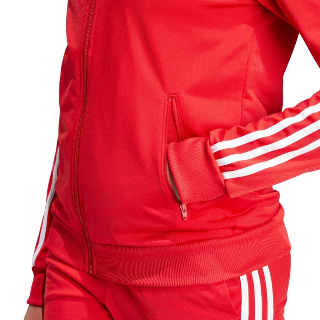Adidas Tuta Essentials 3-Stripes - Red/White - immagine 5