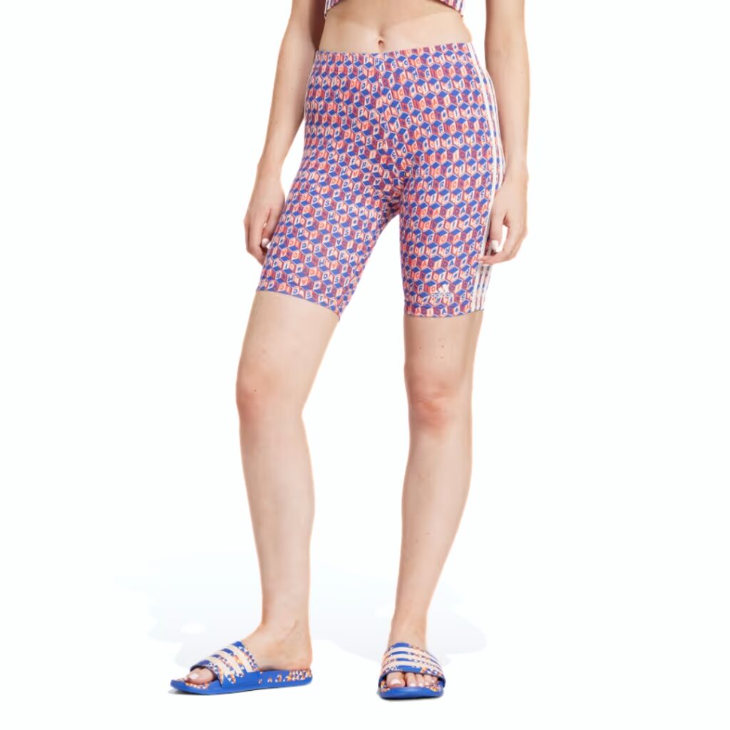 Adidas X Farm Rio Biker Shorts - Bold Blue/Bright Red