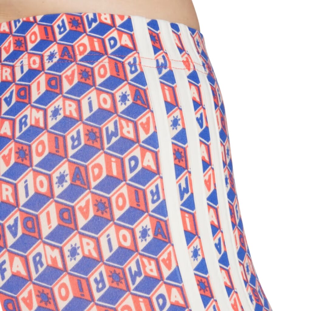 Adidas X Farm Rio Biker Shorts - Bold Blue/Bright Red - immagine 3