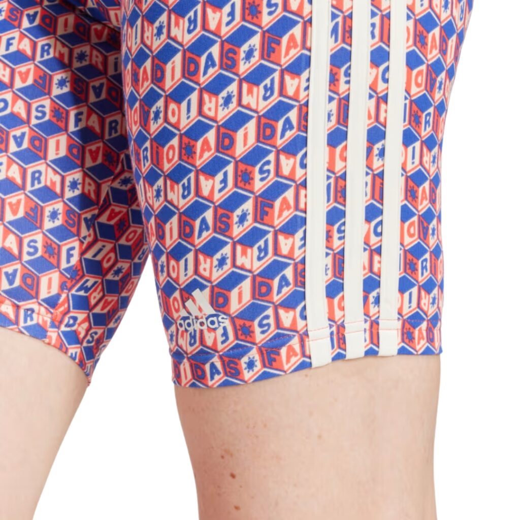 Adidas X Farm Rio Biker Shorts - Bold Blue/Bright Red - immagine 4
