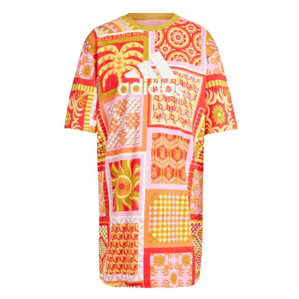Adidas X Farm Rio Vestito Slim - Victory Gold/Semi Pink Glow - immagine 4
