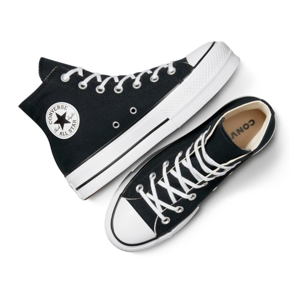 Converse Chuck Taylor All Star Lift Hi - Black/White - immagine 4