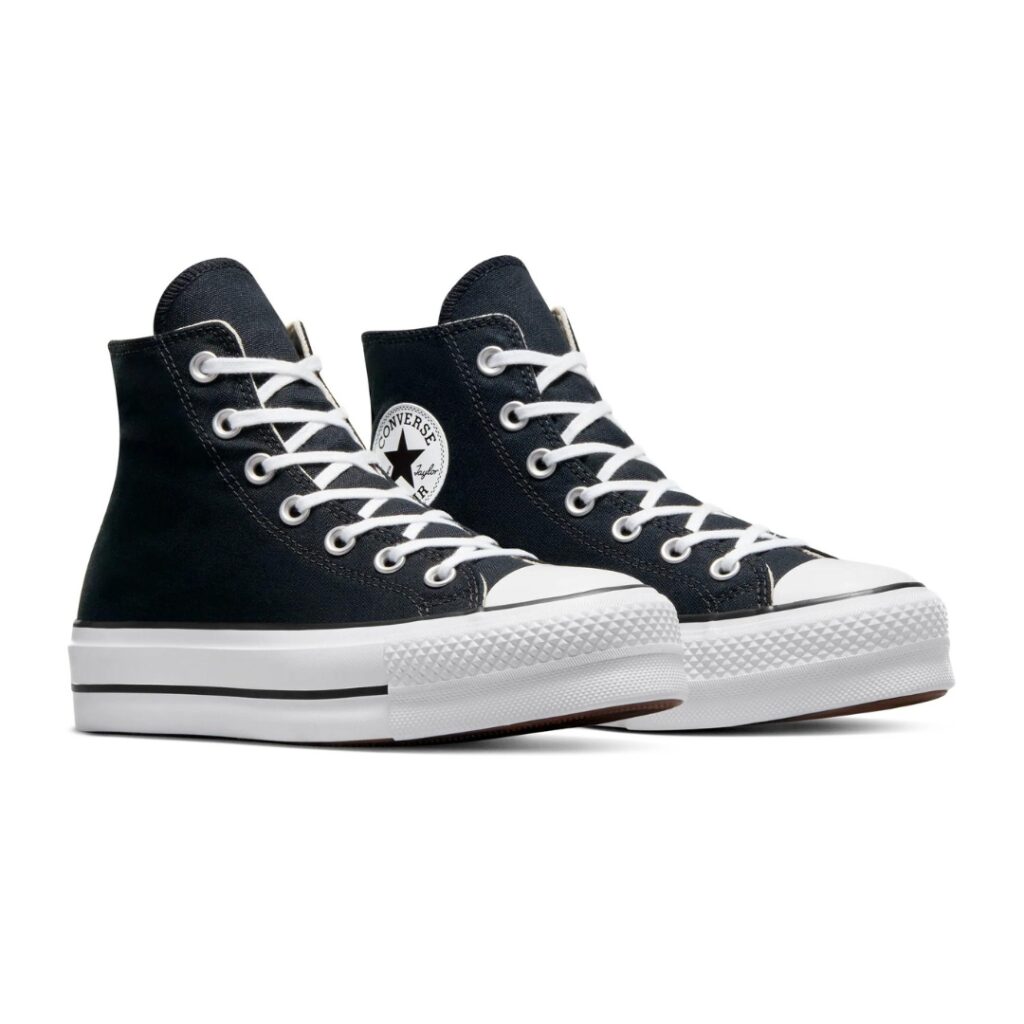 Converse Chuck Taylor All Star Lift Hi - Black/White - immagine 2
