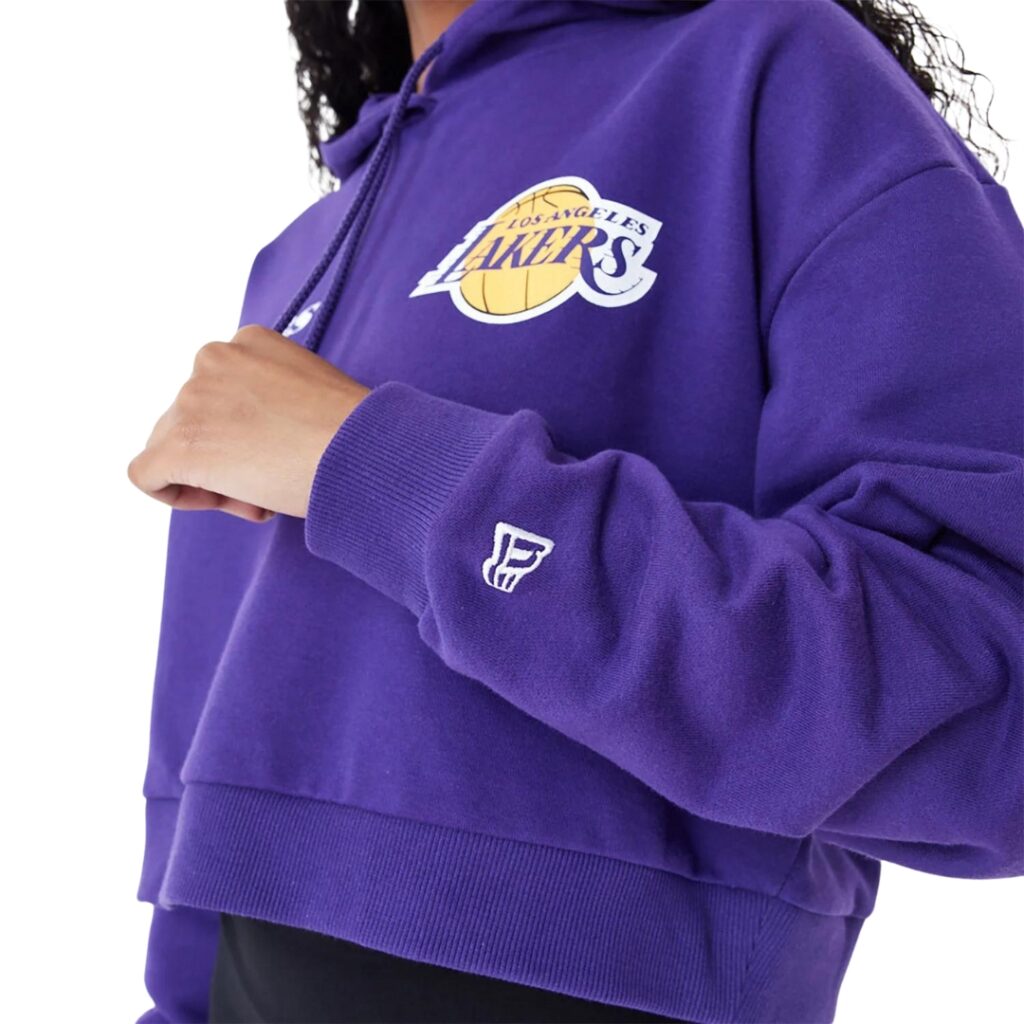 Felpa Crop LA Lakers Logo - Purple - immagine 2