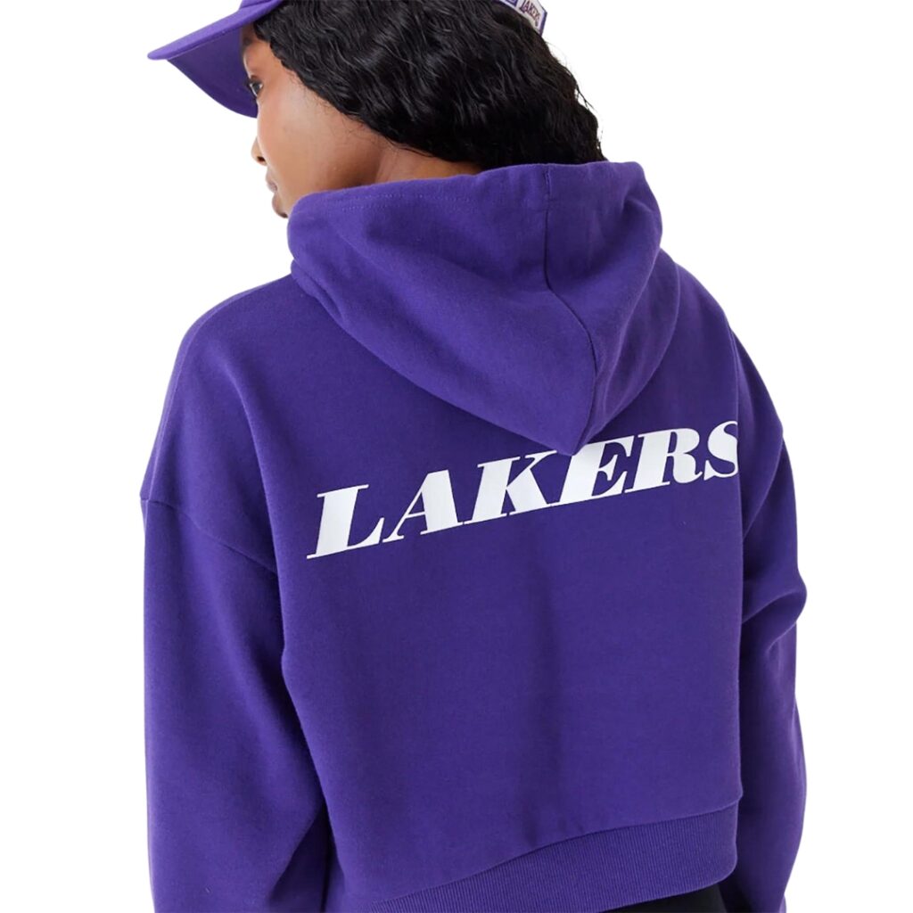 Felpa Crop LA Lakers Logo - Purple - immagine 3