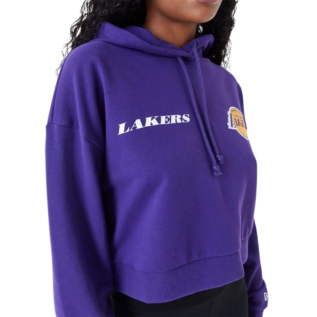Felpa Crop LA Lakers Logo - Purple - immagine 4