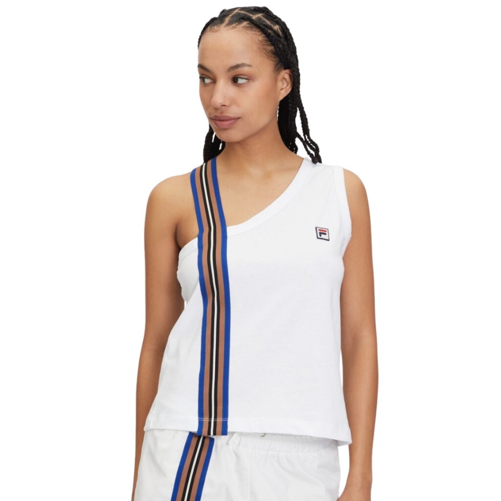 Fila Canotta Asimmetrica Nastro - White