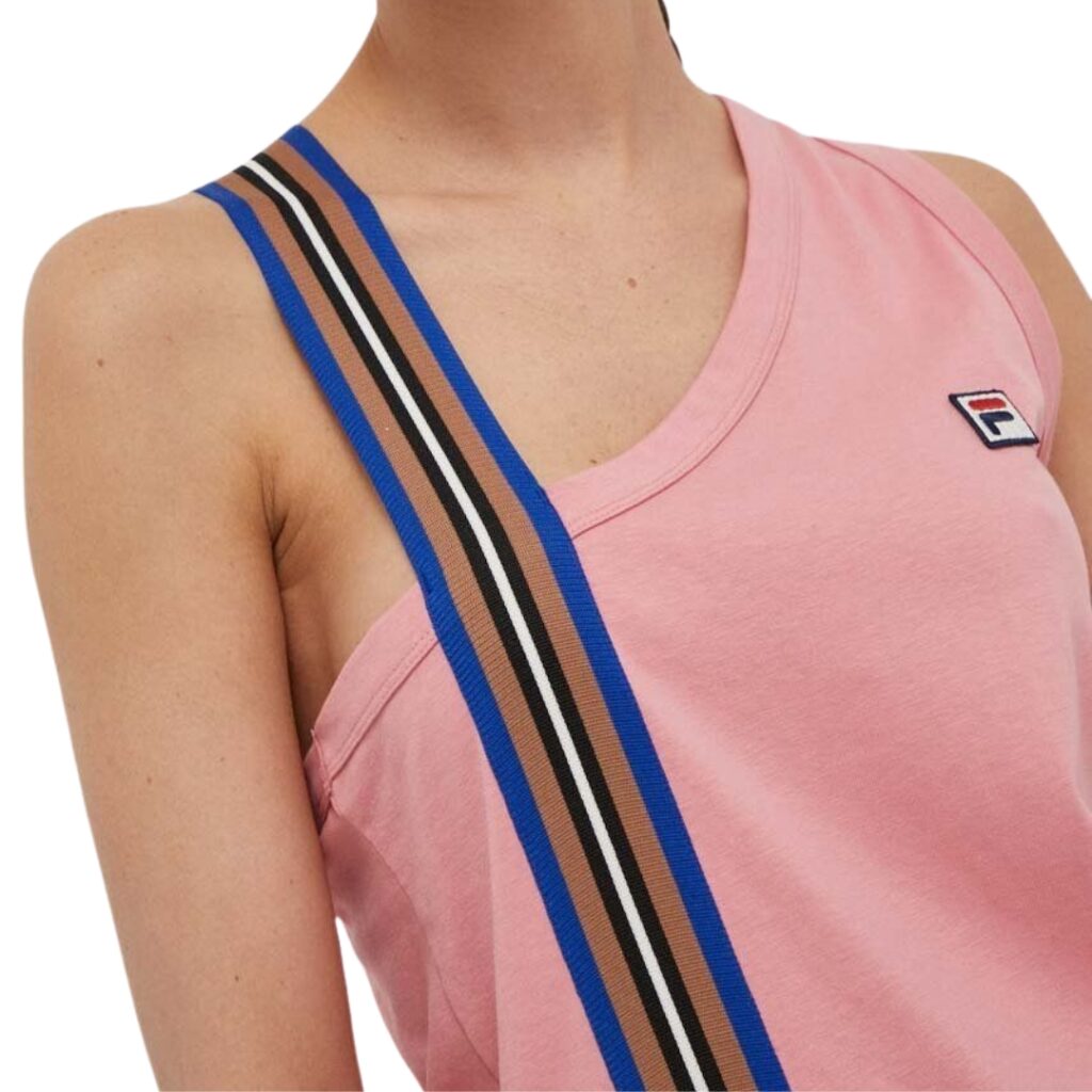 Fila Canotta Asimmetrica con Nastro - Pink - immagine 3