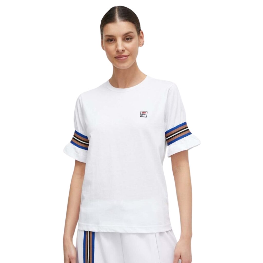 Fila T-shirt Manica Sbuffo - White