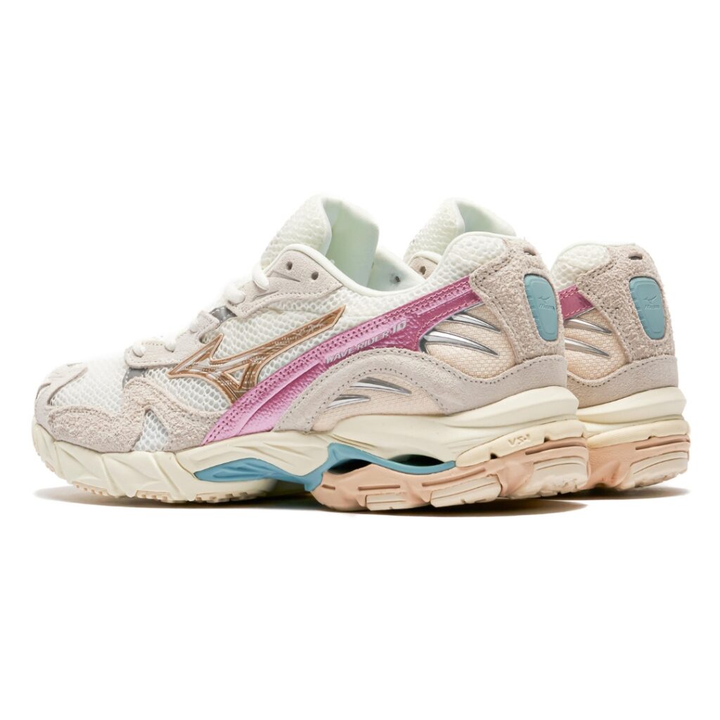 Mizuno Wave Rider 10 - White Sand/Pink - immagine 2