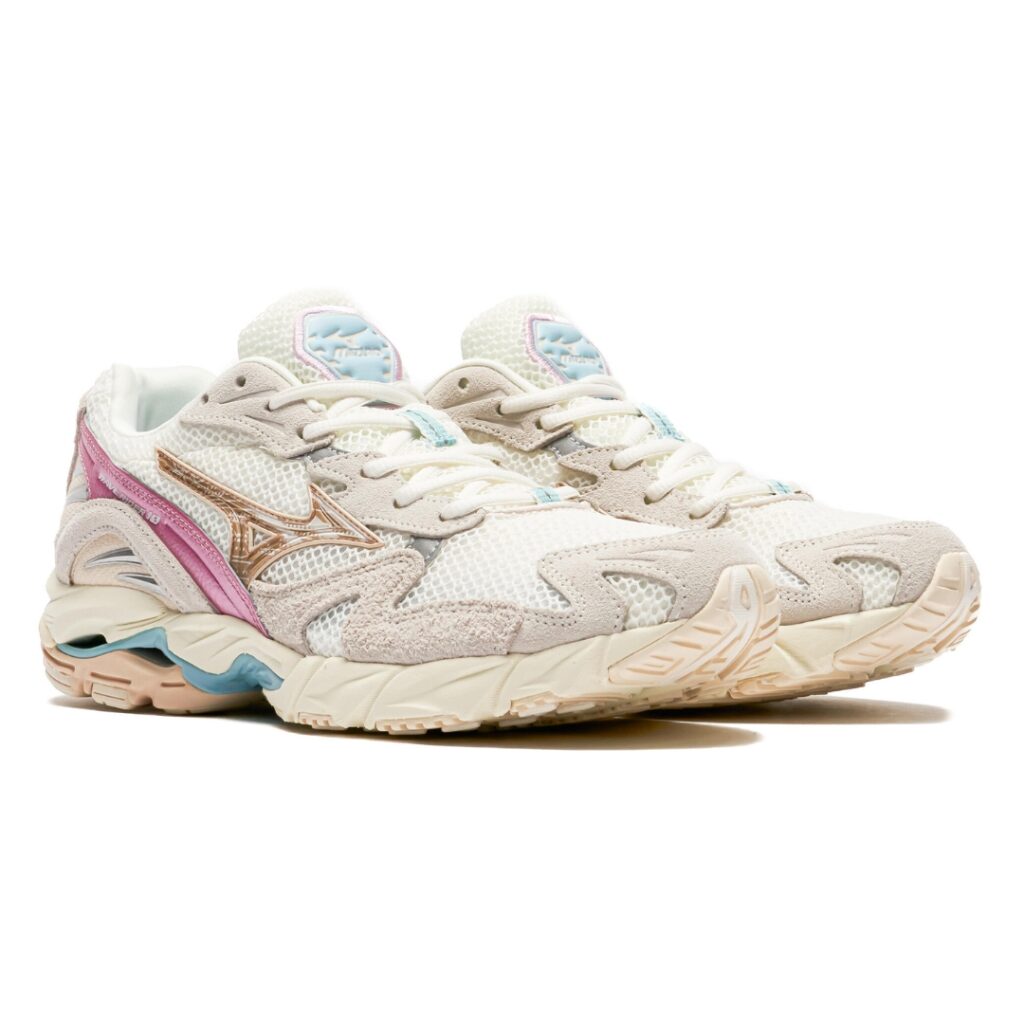 Mizuno Wave Rider 10 - White Sand/Pink - immagine 3