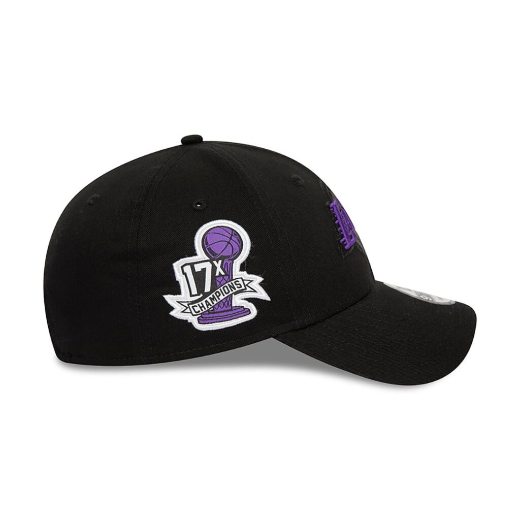 New Era Cappello LA Lakers Side Patch - Black/Purple - immagine 2