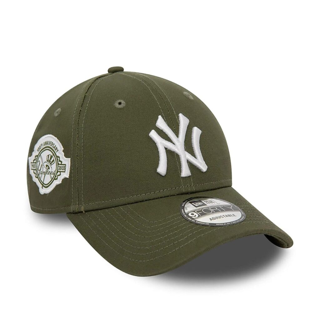 New Era Cappello New York Yankees Side Patch - Olive Green/White - immagine 3