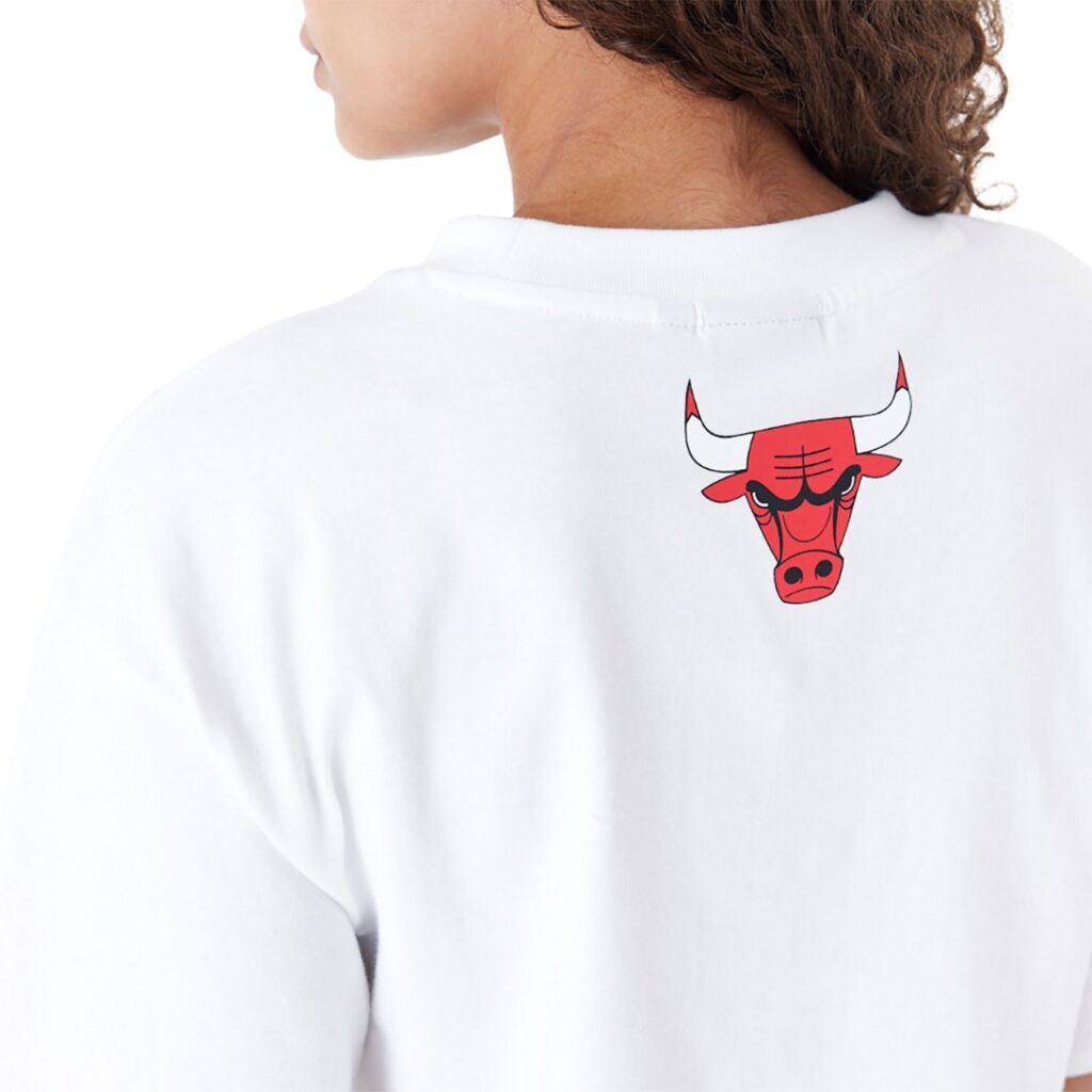 New Era T-Shirt Crop Chicago Bulls NBA Team Wordmark - White - immagine 4