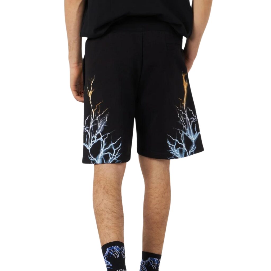 Phobia Shorts Bicolor Lightning Print - Black/Blue/Yellow - immagine 2