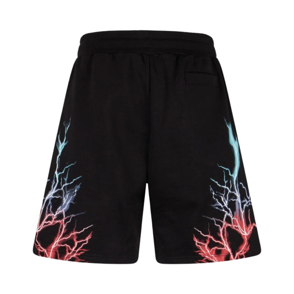 Phobia Shorts Bicolor Lightning Print - Black/Red/Blue - immagine 4