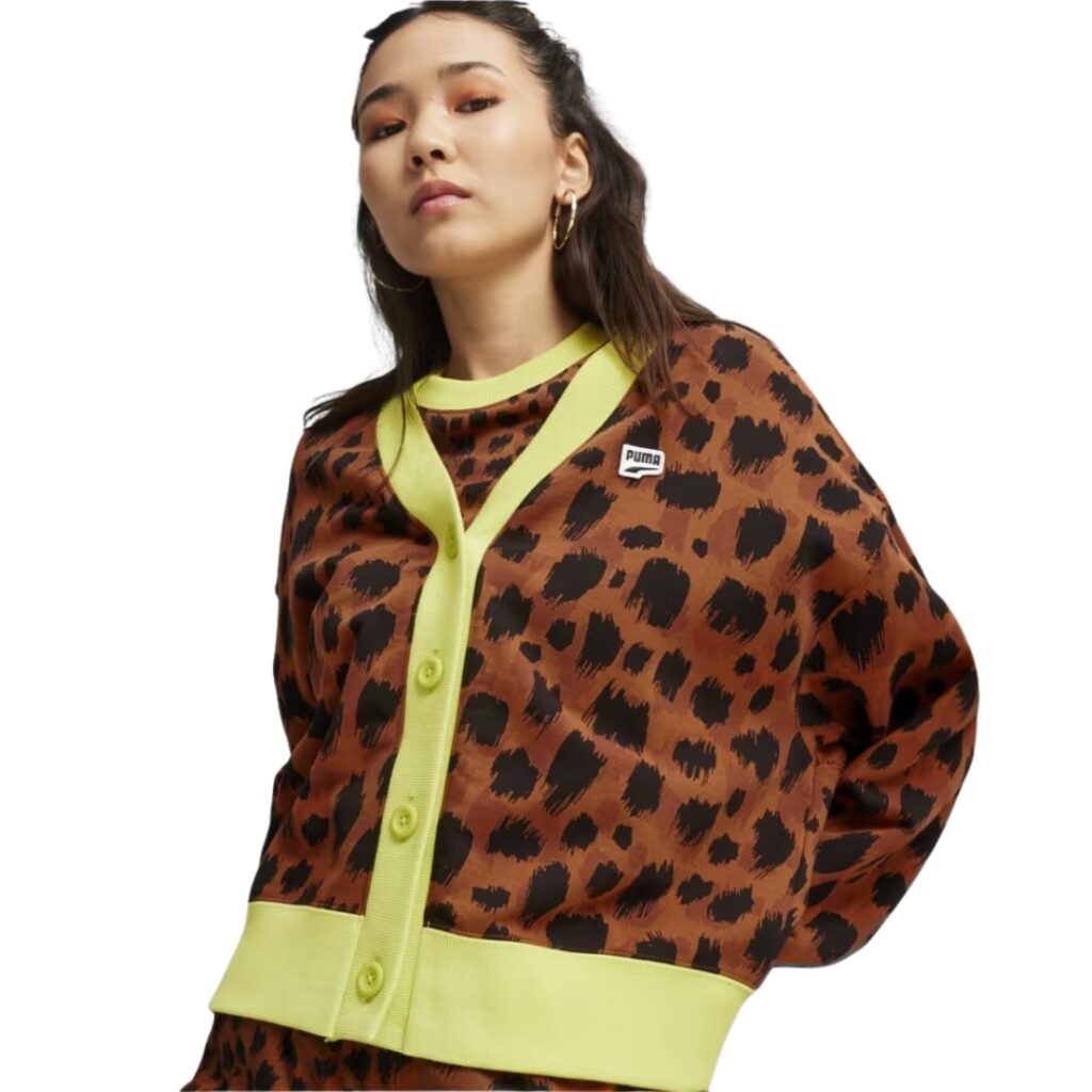 Puma Cardigan Downtown - Teak-AOP