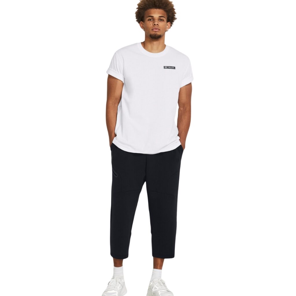 Under Armour Unstoppable Fleece Baggy Crop - Black - immagine 3