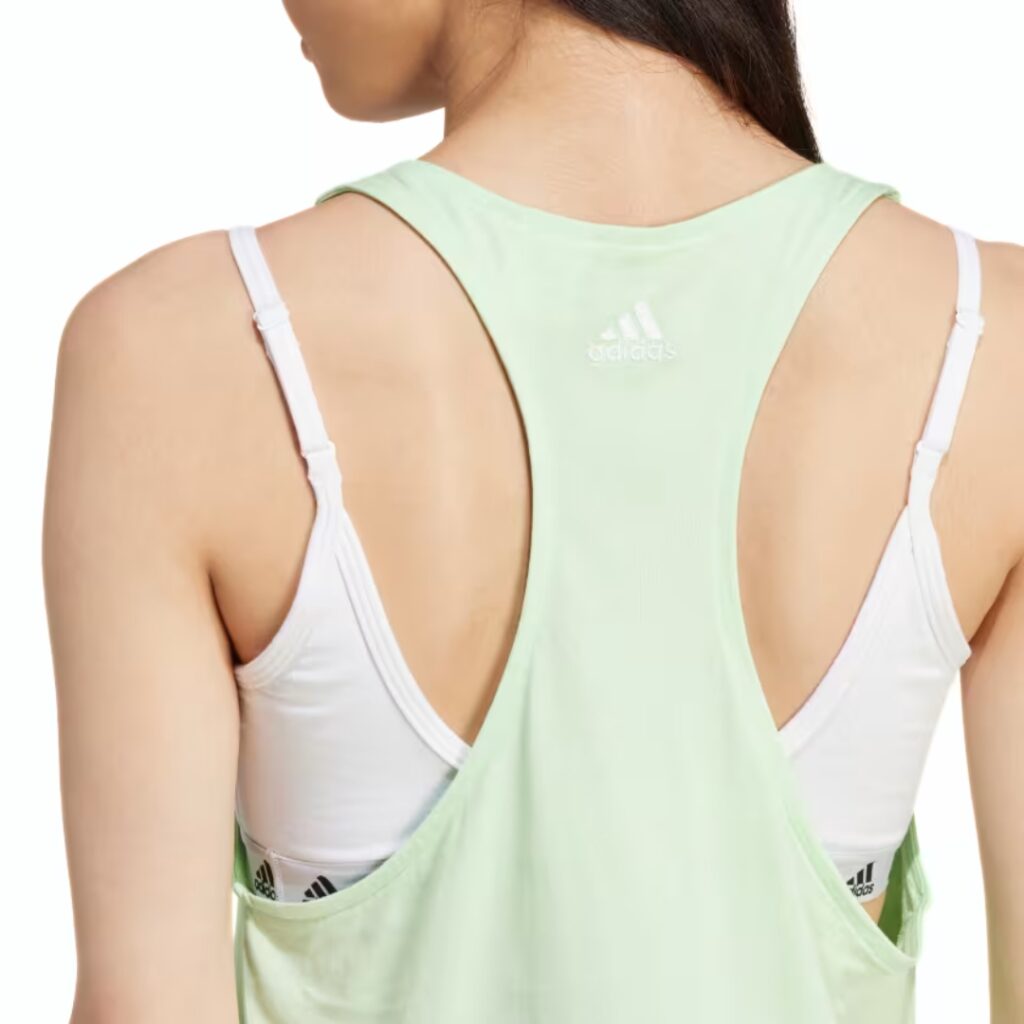 Adidas Canotta Con Logo - Semi Green Spark/White - immagine 3