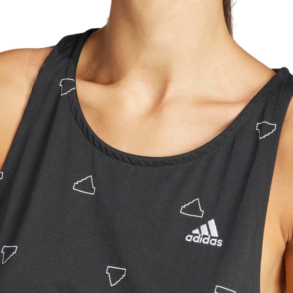 Adidas Canotta Monogram - Black/White - immagine 4