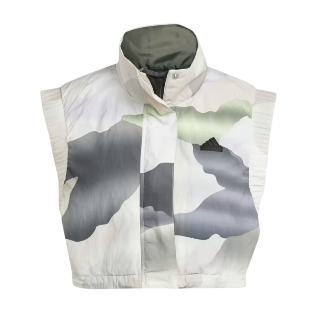Adidas Giacca Senza Maniche City Escape Camo Print Crop - Legend Ivy/Carbon - immagine 5