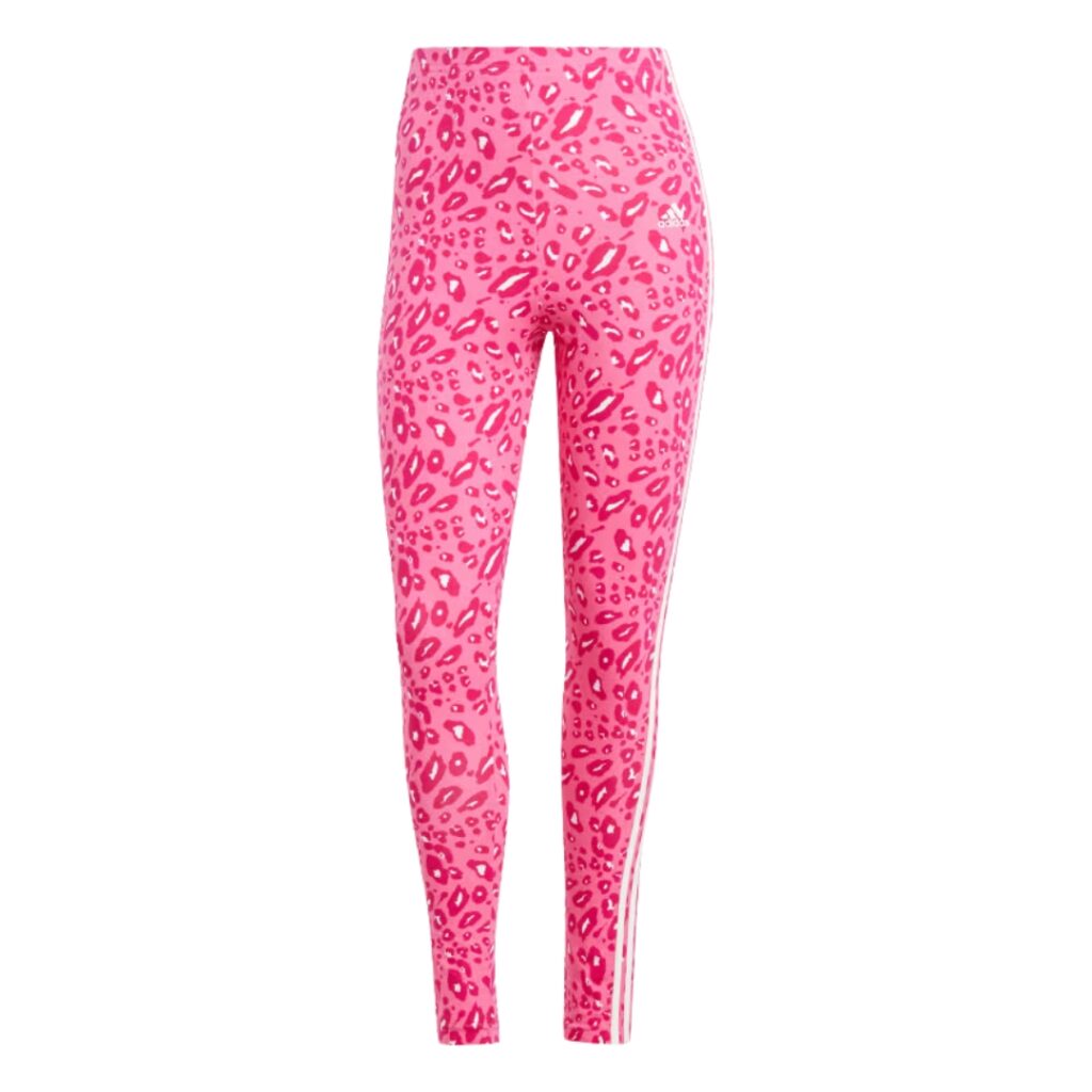 Adidas Leggings 3-Stripes Con Stampa Animalier -Pink/White - immagine 5