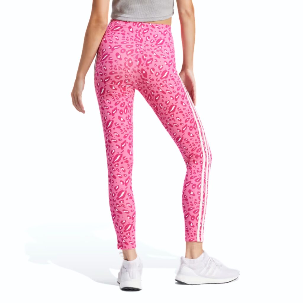 Adidas Leggings 3-Stripes Con Stampa Animalier -Pink/White - immagine 2