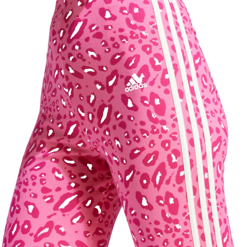 Adidas Leggings 3-Stripes Con Stampa Animalier -Pink/White - immagine 4