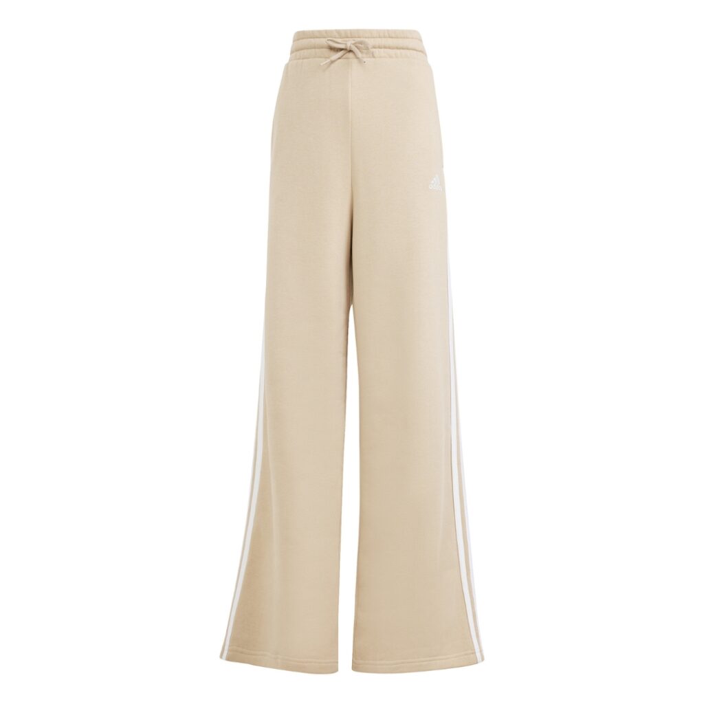 Adidas Pantaloni Wide Leg 3-Stripes - Beige/White - immagine 5